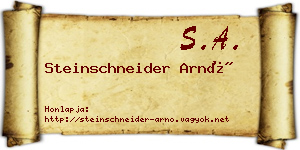 Steinschneider Arnó névjegykártya